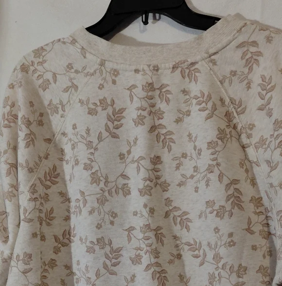 Old Navy Beige Floral Sweatshirt - Picture 7 of 8